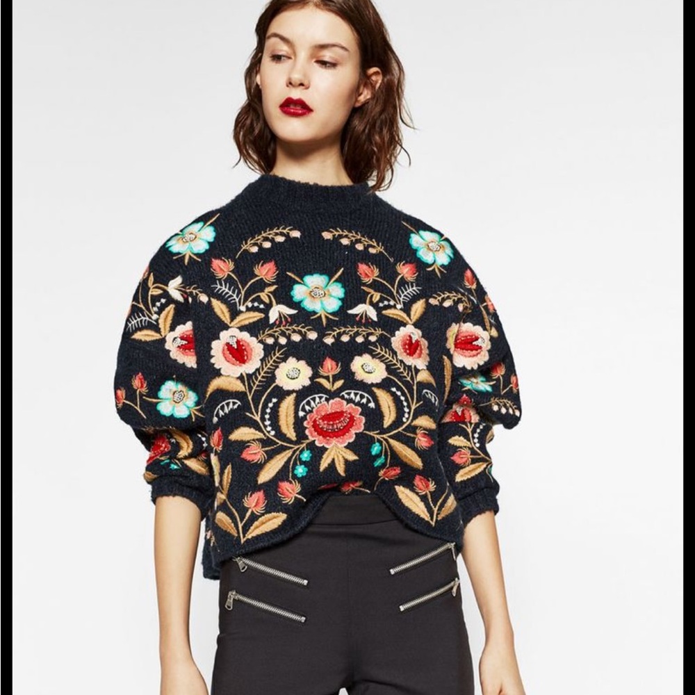 Zara Floral Sweater